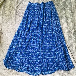 Red, white, and blue maxi skirt